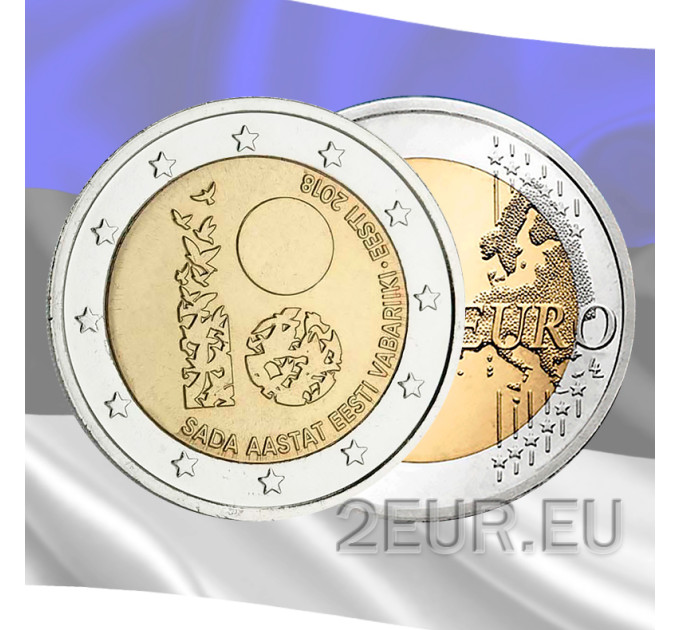 Estonia 2 euro UNC 2018/2 - 100 anni Repubblica di Estonia