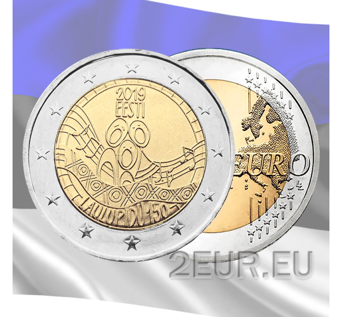 Estonia 2 euro UNC 2019 - 150° Anniversario del Primo Festival della Canzone Estone