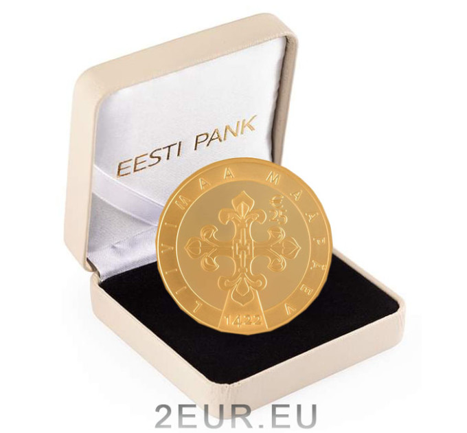 Estonia Moneta da 25 euro oro Proof 2023 - Giornata della Terra di Liivimaa