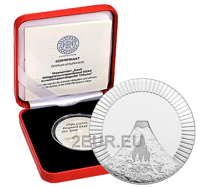 Estonia 8 euro moneta d'argento Proof 2021 - XXXII Giochi Olimpici Estivi di Tokio