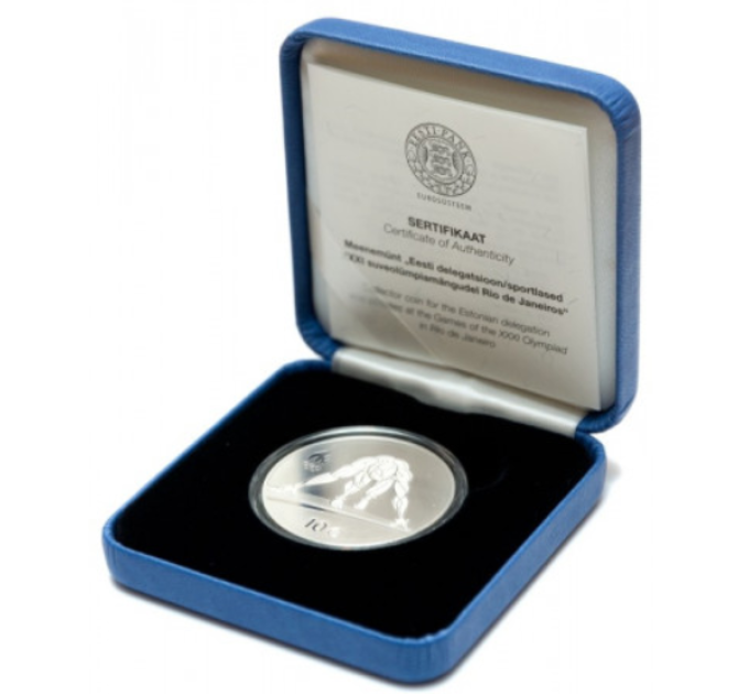 Estonia 10 euro moneta d'argento Proof 2016 - XXXI Olimpiadi estive di Rio de Janeiro