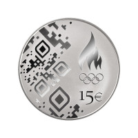 Estonia 15 euro moneta d'argento Proof 2026 - XXV Giochi olimpici invernali a Cortina, Milano