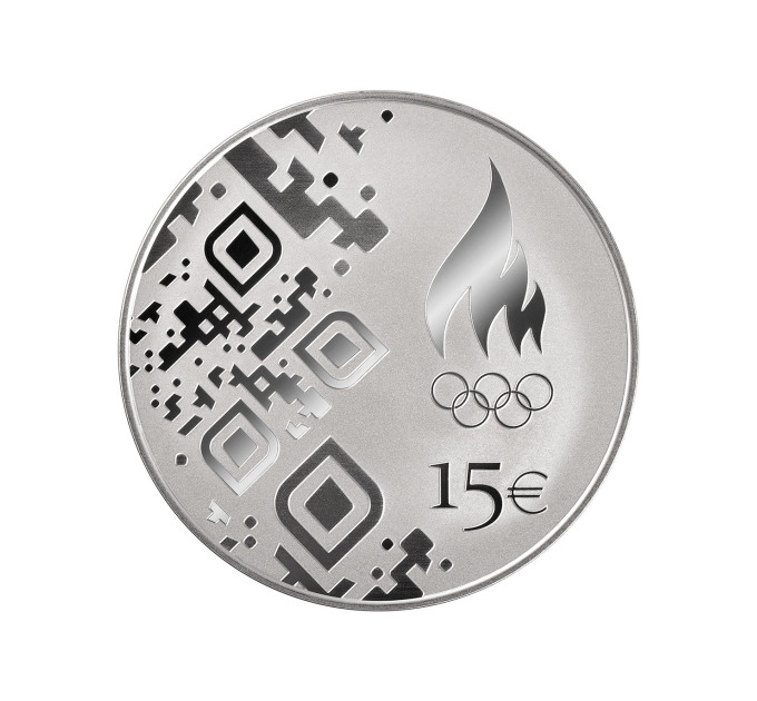 Estonia 15 euro moneta d'argento Proof 2026 - XXV Giochi olimpici invernali a Cortina, Milano