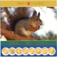 Finlandia Serie di monete da 2 euro BU 2004-2009