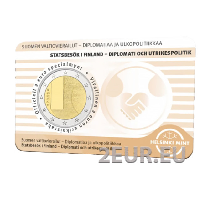 Finlandia 2 euro BU 2025 - Visite di Stato della Finlandia – Diplomazia e politica estera - Fin/Swed