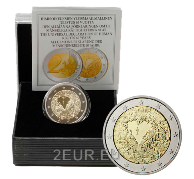 Finlandia 2 euro proof 2008 - 60 anni di Promulgazione dei Diritti Umani  