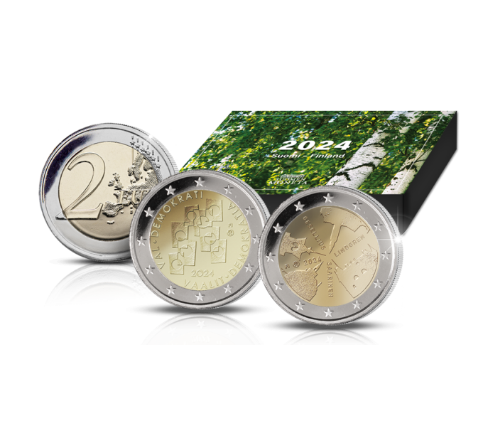Finlandia 2 euro Proof 2024 - Architettura finlandese + democrazia