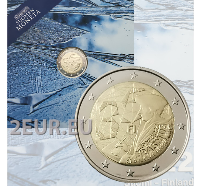 Finlandia 2 euro proof 2022 - 35° anniversario del programma Erasmus  