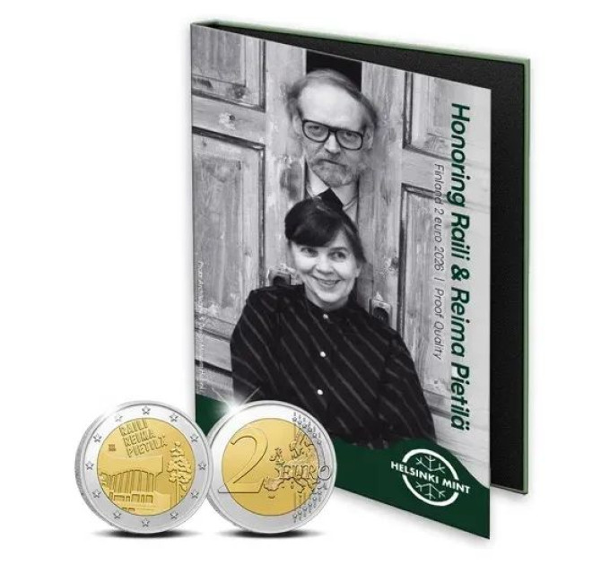 Finlandia 2 euro Proof 2026 - Raili e Reima Pietilä