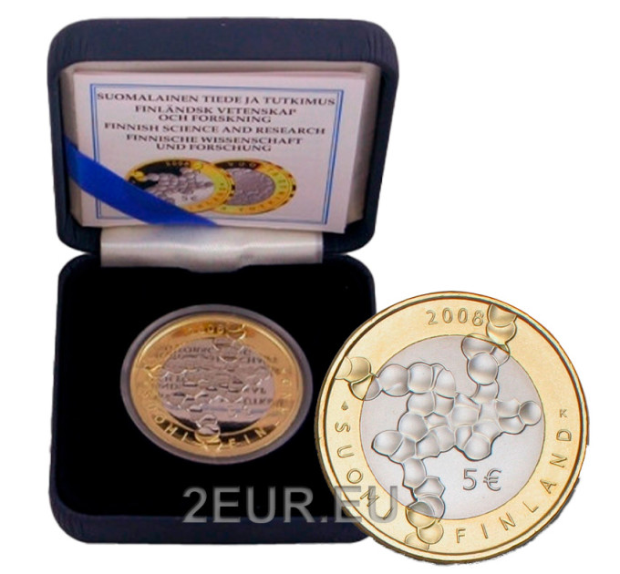 Finlandia 5 euro proof 2008 - 100 anni Università Tecnica di Helsinki  