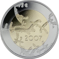 Finlandia 5 euro UNC 2007 - 90 anni Indipendenza