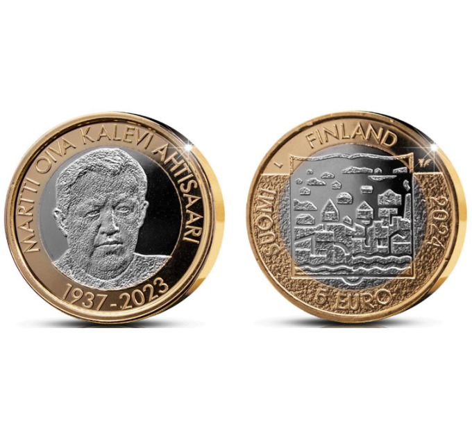 Finlandia 5 euro proof 2024 - Presidenti della Finlandia – Martti Ahtisaari