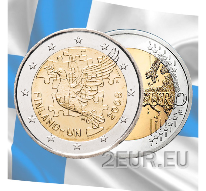 Finlandia 2 euro UNC 2005 - 60 anni Nazioni Unite ONU