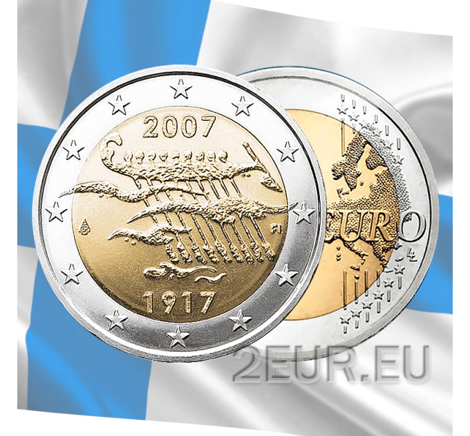 Finlandia 2 euro UNC 2007 - 90 anni di indipendenza