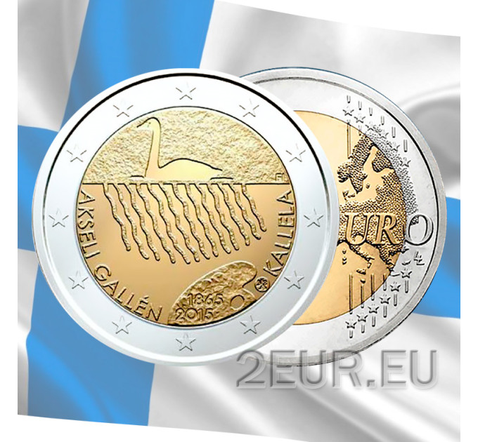 Finlandia 2 euro UNC 2015 -150° anniversario della nascita dell'artista Akseli Gallen-Kallela
