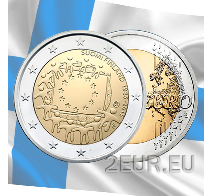 Finlandia 2 euro UNC 2015 - 30° anniversario della bandiera dell'UE