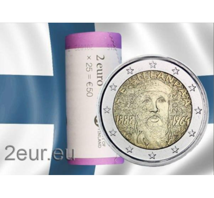 Finlandia 2 EURO ROTOLO 2013 - 125° anniversario della nascita di Frans Eemil Sillanpää