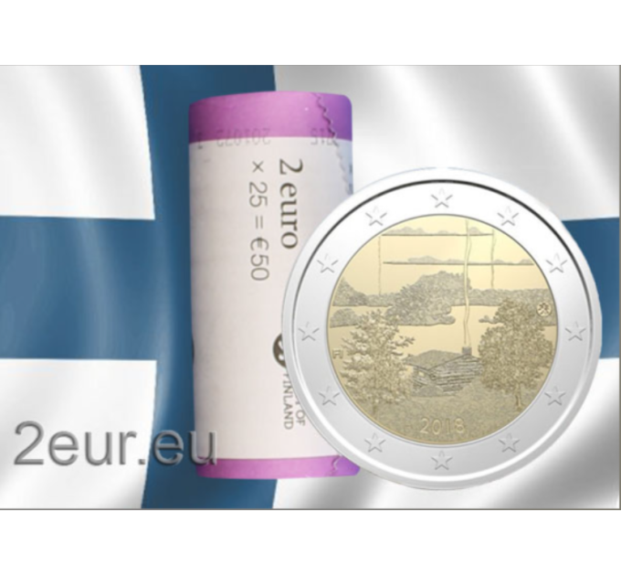Finlandia 2 EURO ROTOLO 2018 - Cultura della sauna finlandese