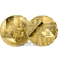 Francia 1/4 euro UNC 2021 - Louvre - L'incoronazione di Napoleone I.