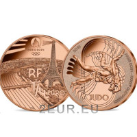 Francia 1/4 euro UNC 2021 - Giochi Olimpici di Parigi 2024 - Judo