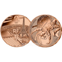 Francia 1/4 euro UNC 2023 - Giochi Olimpici di Parigi 2024 - Rottura