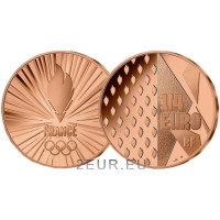 Francia 1/4 euro UNC 2021 - Giochi Olimpici e Paralimpici Parigi 2024 - Team Francia
