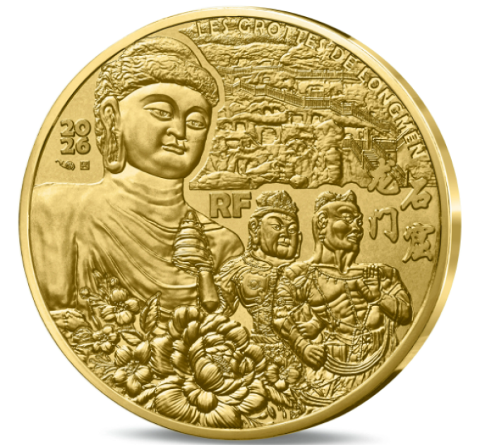 Francia 1/4 euro UNC 2026 - Grotte di Longmen