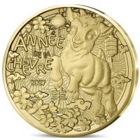 Francia 1/4 euro UNC 2027 - Calendario cinese - Anno della Capra Francia 1/4 euro UNC 2027 - Calendario cinese - Anno della Capra