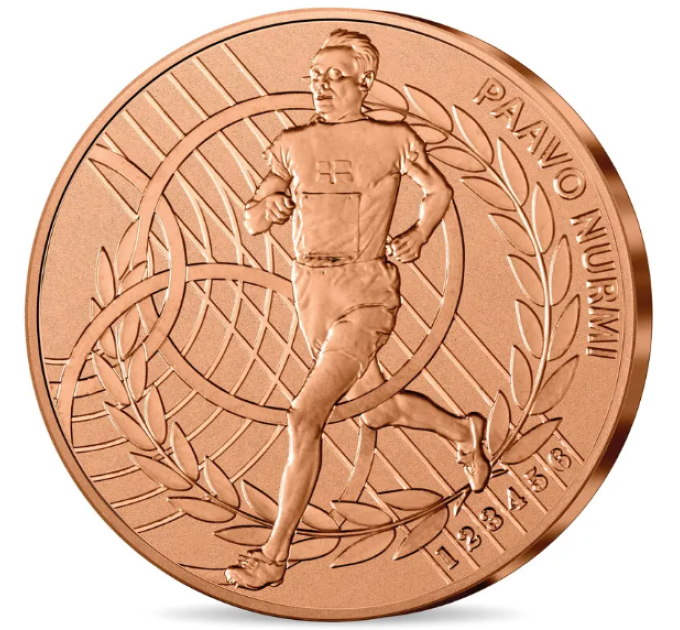 Francia 1/4 euro UNC 2024 - Giochi Olimpici di Parigi 1924 - Paavo Nurmi