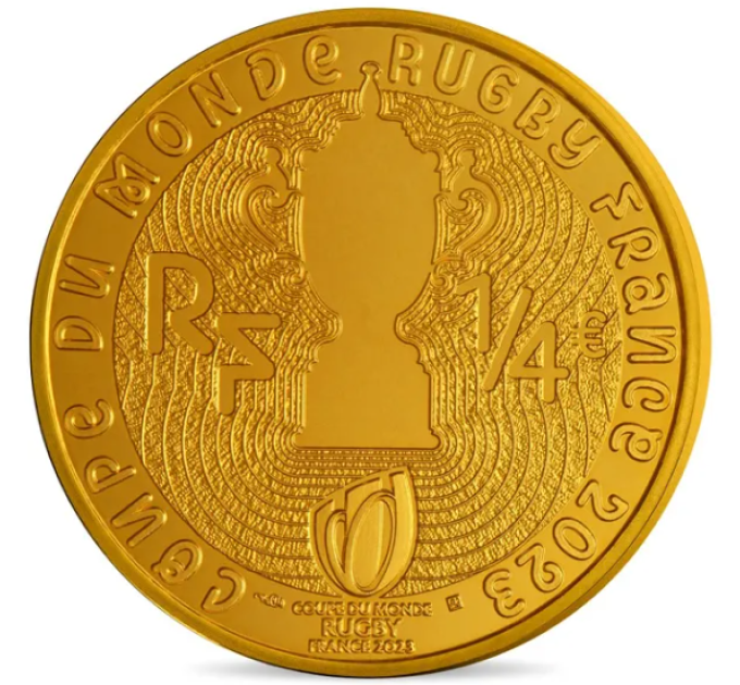 Francia 1/4 euro UNC 2023 - Coppa del mondo di rugby Francia 2023