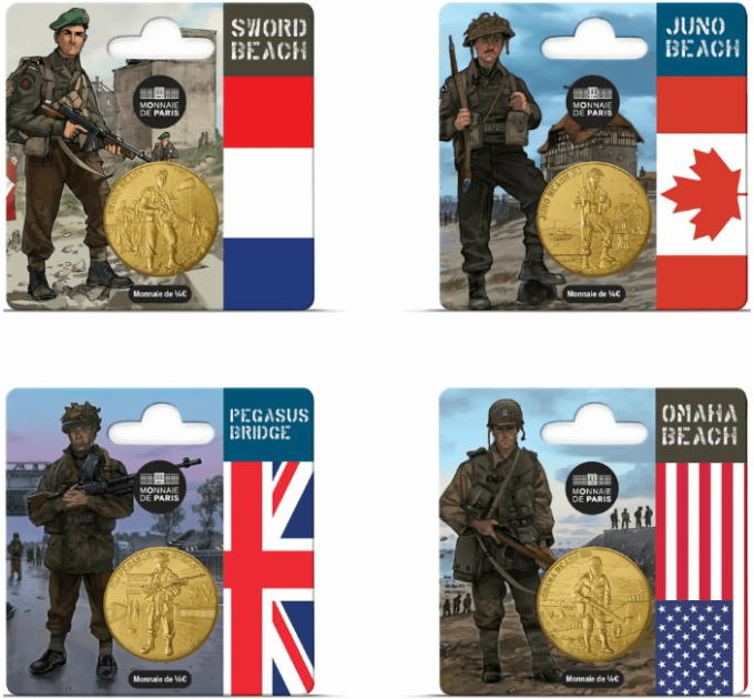 Francia 1/4 euro UNC 2024 - 80° anniversario del D-DAY – Sbarco in Normandia