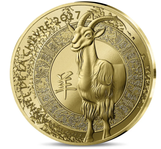 Francia 50 euro Moneta d'oro Proof 2027 - Anno della Capra