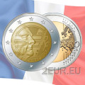 Francia 2 euro FDC 2022 - 20 anni dell'euro - Jacques Chirac