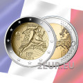Francia 2 euro FDC 2021 - Olimpiadi estive Parigi 2024 - Consegna della bandiera olimpica