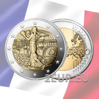 Francia 2 euro FDC 2023 - Giochi Olimpici di Parigi 2024 - Il seminatore pratica il pugilismo