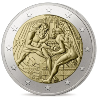 Francia 2 euro UNC 2024 - Giochi Olimpici di Parigi 2024 - Hercules pratica la lotta - Notre Dame