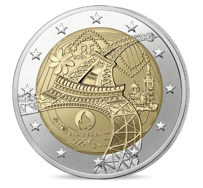 Francia 2 euro UNC 2024 - Giochi Olimpici e Paralimpici 2024 a Parigi