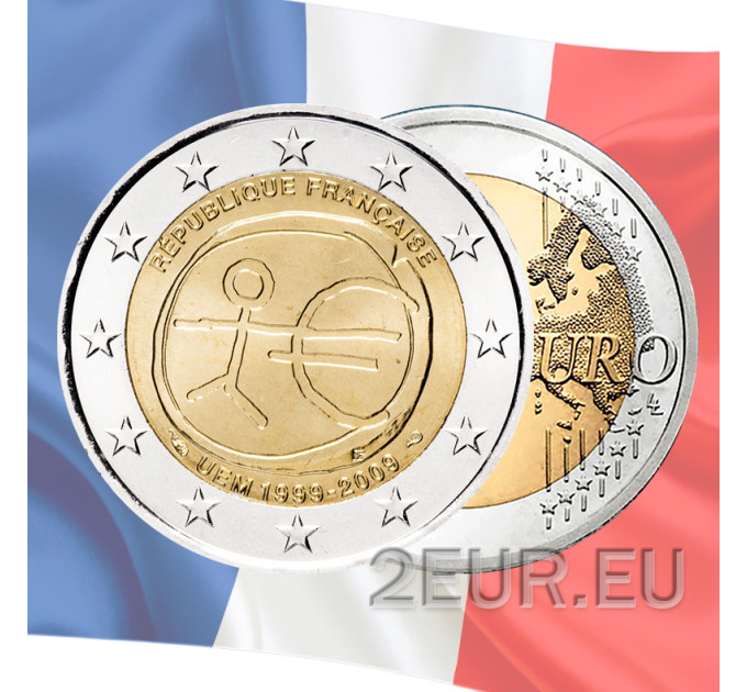 Francia 2 euro FDC 2009 - 10 Anni Euro - UEM