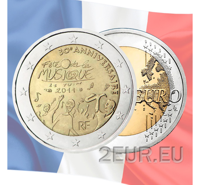 Francia 2 euro FDC 2011 - 30 anni di festival musicale - Fete de la Musique