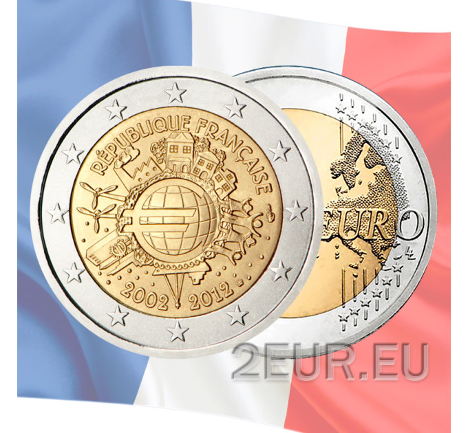 Francia 2 euro FDC 2012 - 10 anni di contante in euro