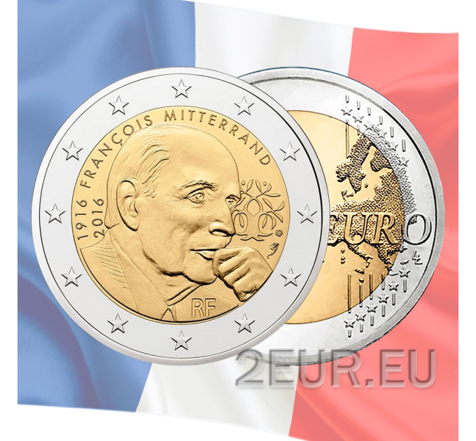 Francia 2 euro FDC 2016 - 100° anniversario della nascita di François Mitterrand