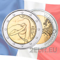 Francia 2 euro FDC 2017 - 25° anniversario del Nastro Rosa - Lotta contro il cancro al seno