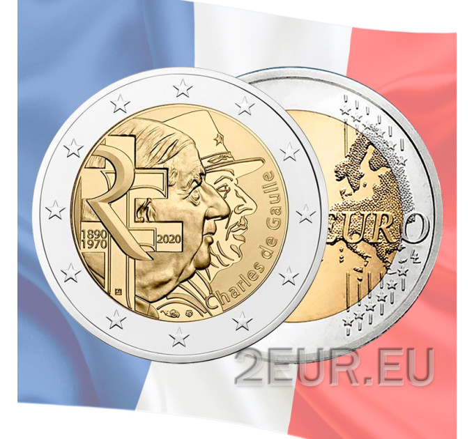 Francia 2 euro FDC 2020 - Charles de Gaulle