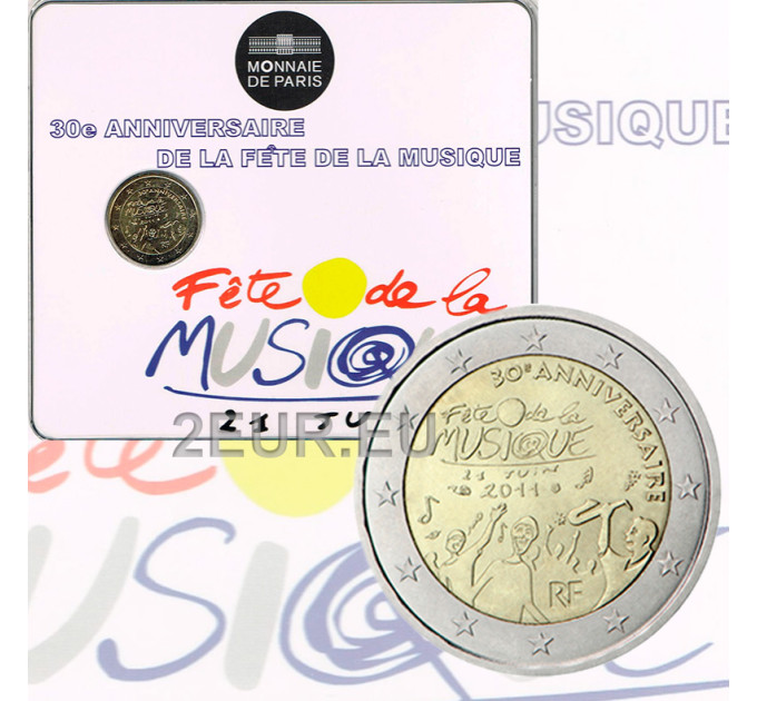 Francia 2 euro FDC 2011 - 30 anni di festival musicale - Fete de la Musique