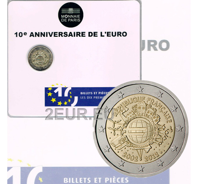 Francia 2 euro FDC 2012 - 10 anni di contante in euro