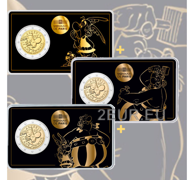 Francia 2 euro FDC 2019 - 60 anni di Asterix - Asterix, Obelix e Idefix