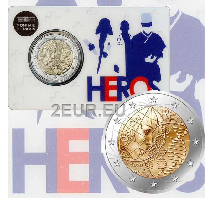 Francia 2 euro FDC 2020 - Ricerca medica - Eroi
