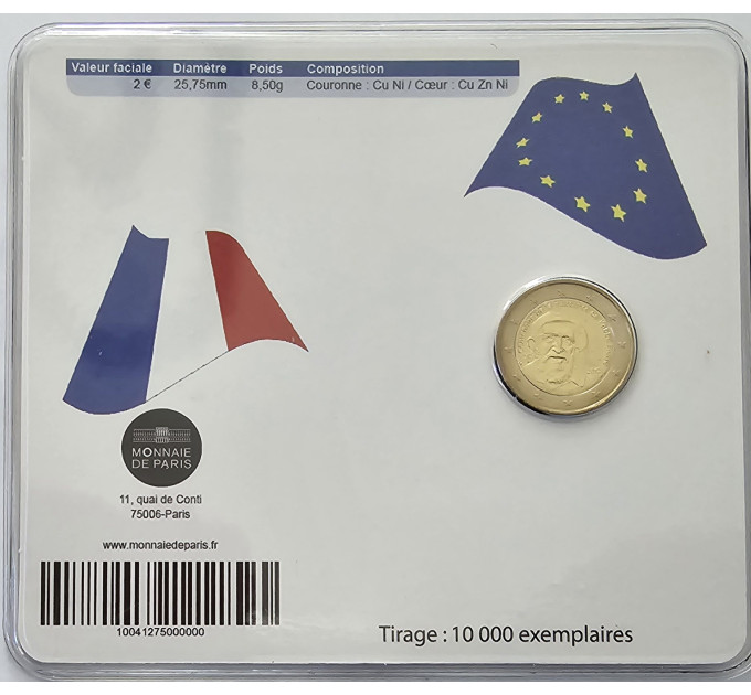 Francia 2 euro FDC 2012 - 100° anniversario della nascita dell'abate Pierre