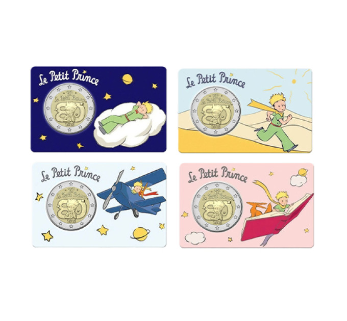 Francia 2 euro FDC 2026 - 80 anni del Piccolo Principe - 4 pezzi