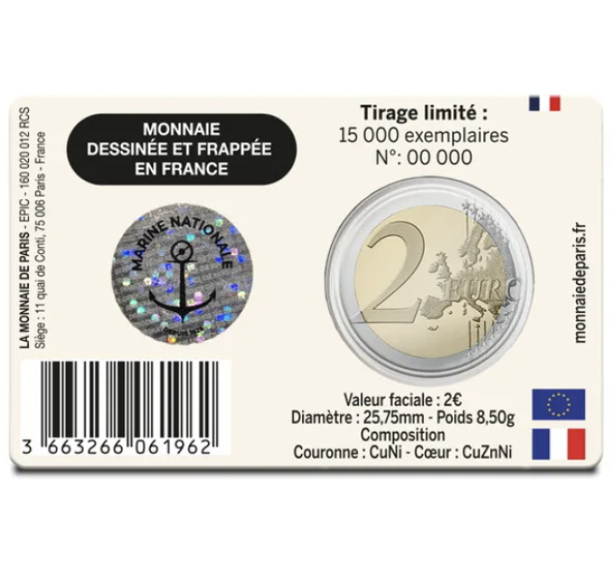 Francia 2 euro FDC 2026 - Marina francese